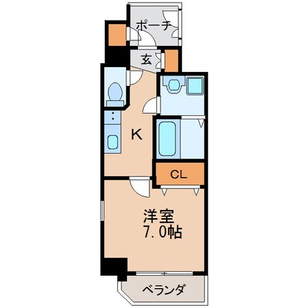 エステムコート名古屋新栄Ⅲグローリィの物件間取画像